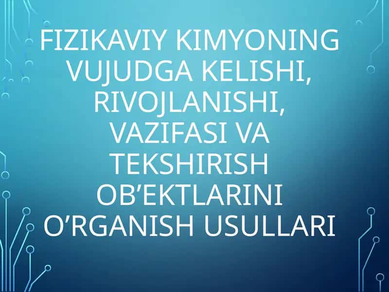Fizikaviy kimyo