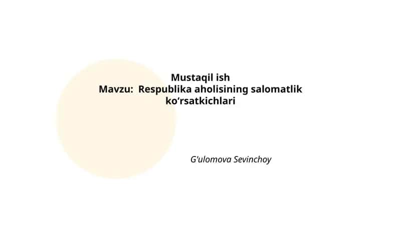 Mustaqil ish