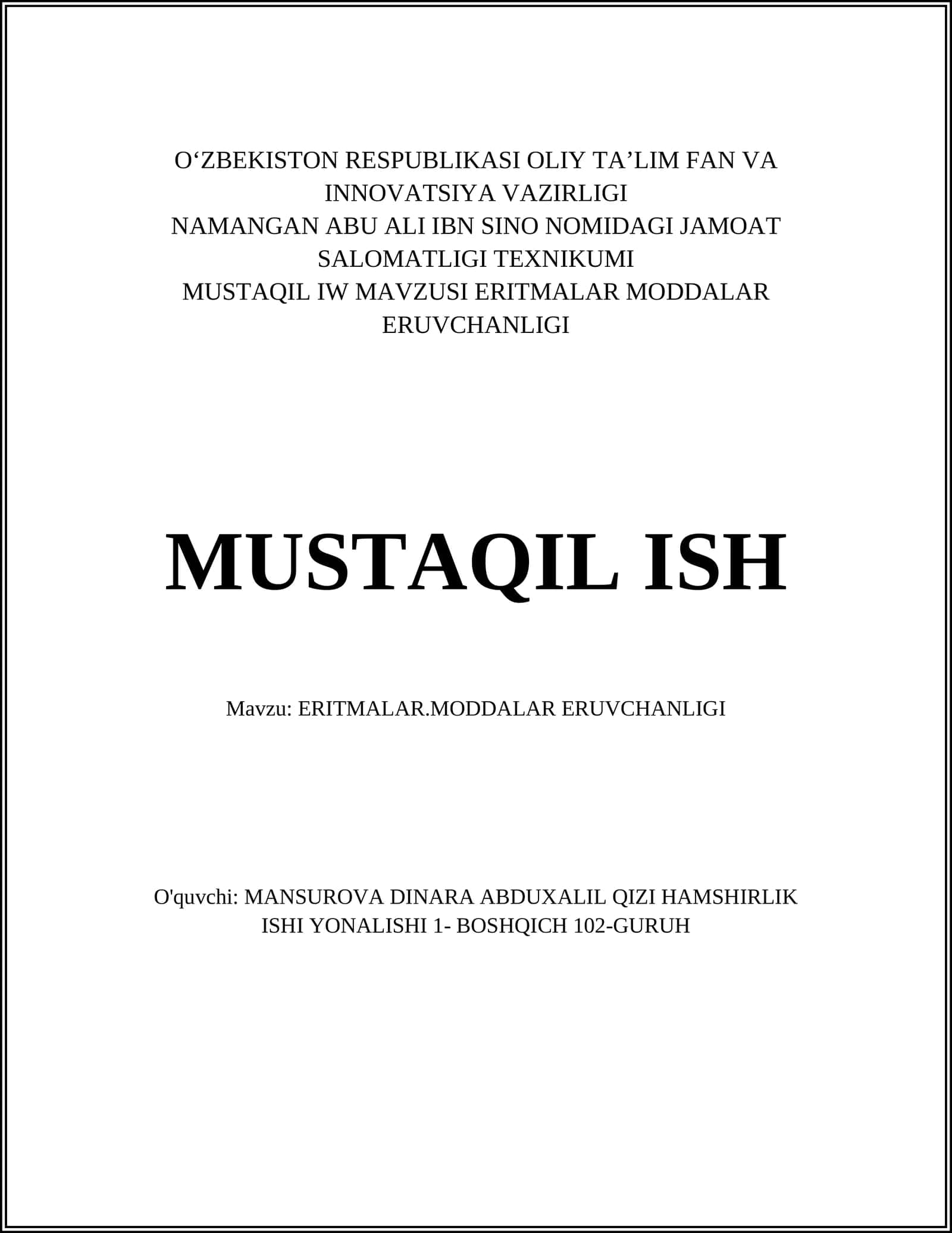ERITMALAR.MODDALAR ERUVCHANLIGI
