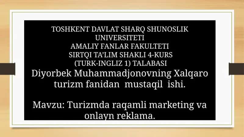 Turizm daryolari markentigi