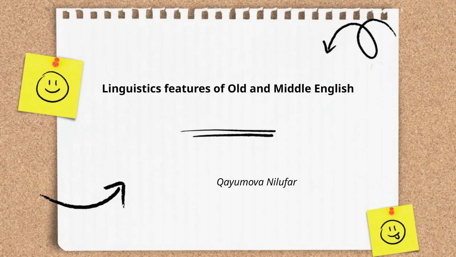 Linguistics features of Old and Middle English