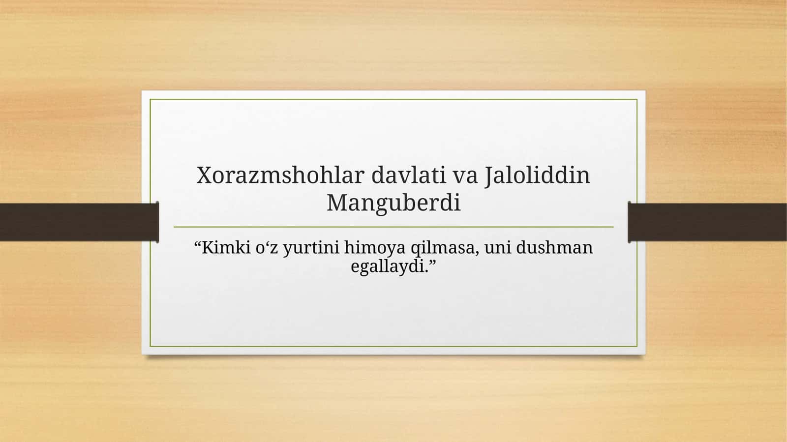 Xorazmshohlardavlati va Jaloliddin Manguberdi