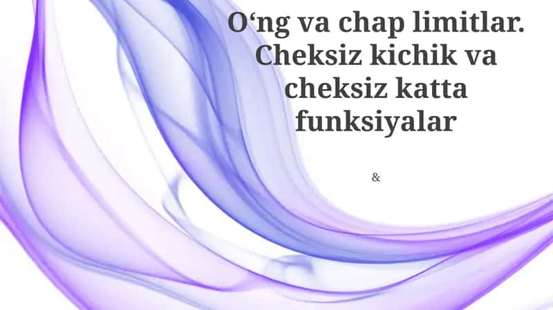 O'ng va chap chegaralar