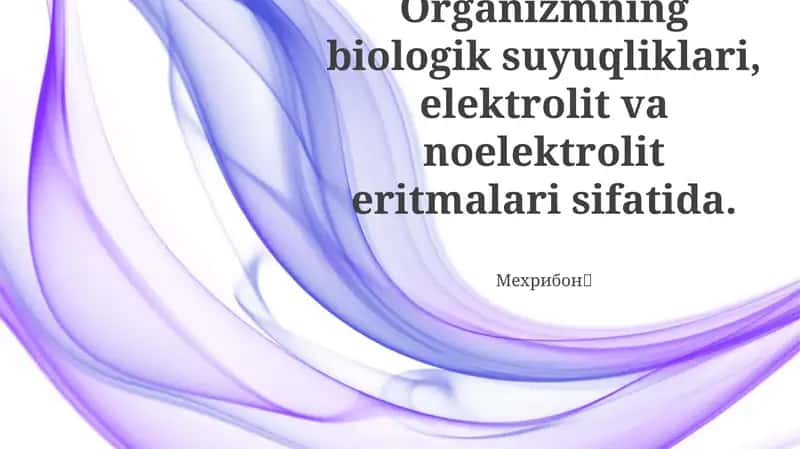 Biologik suyuqliklardagi elektrolitlar