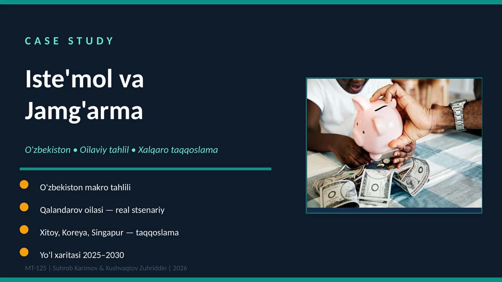 O'ZBEKISTON: YaIM, ISTE'MOL VA JAMG'ARMA (2020–2024)