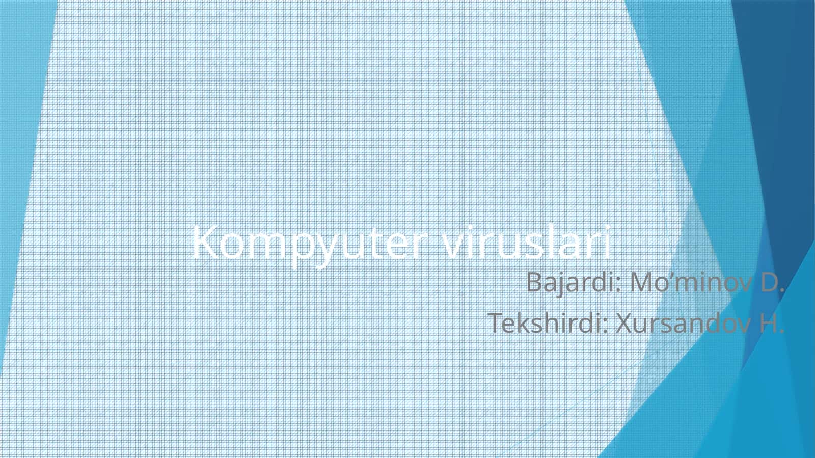 Kompyuter viruslari