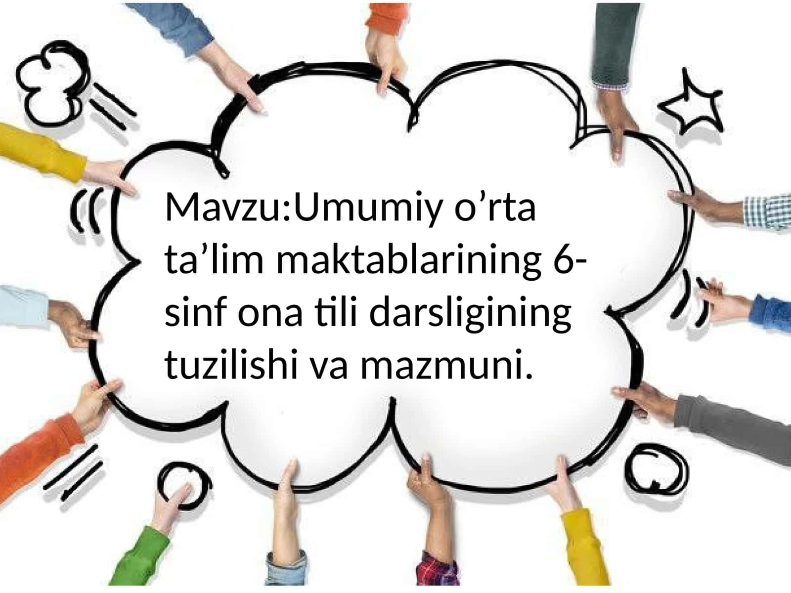Umumiy o’rta ta’lim maktablarining6-sinf ona tili darsligining tuzilishi va mazmuni