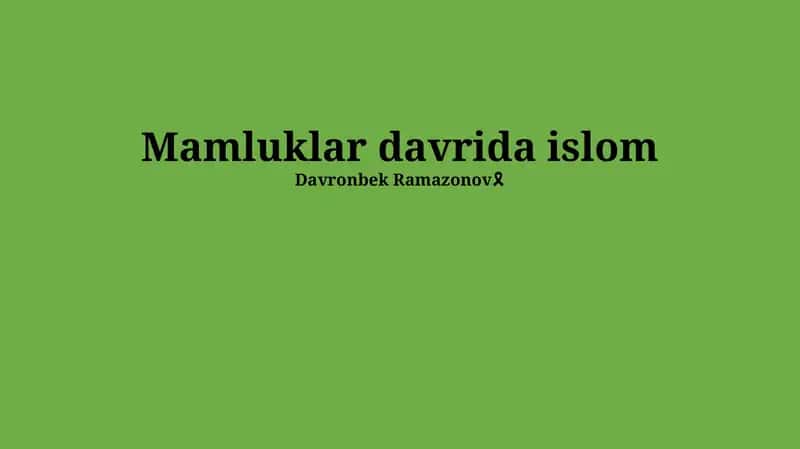 Mamluklar davrida islom