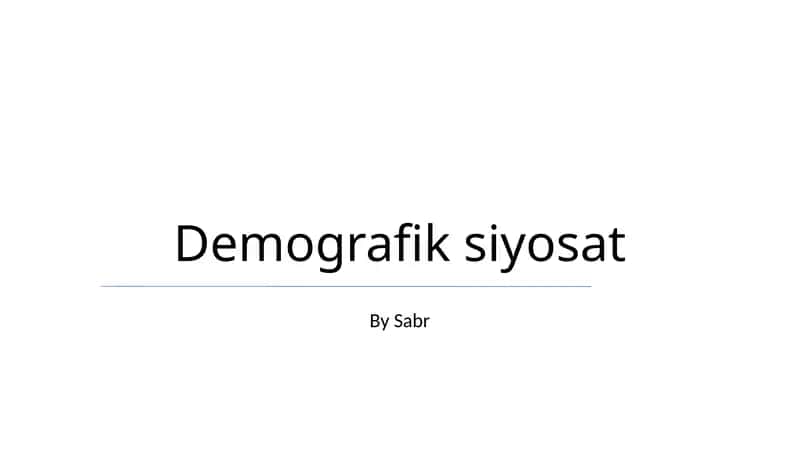 Demografik siyosat