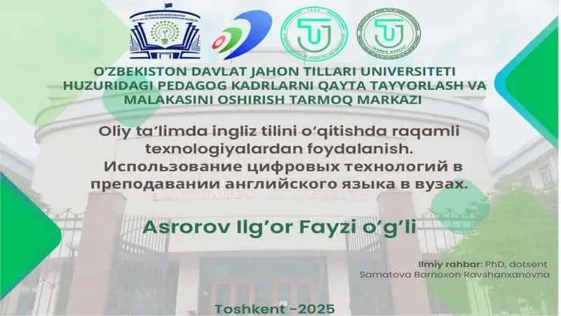 Ingliz tili o‘qitishning samarali usullari
