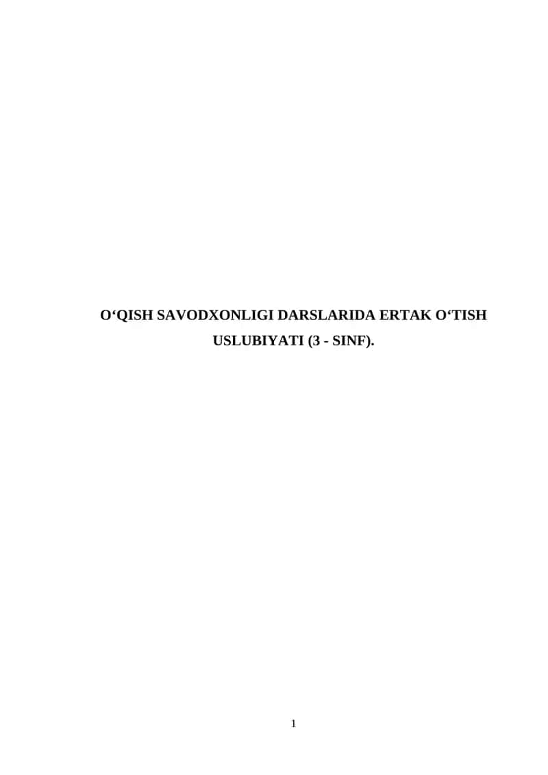 Ertaklar bilan o`qitish bolajonlar