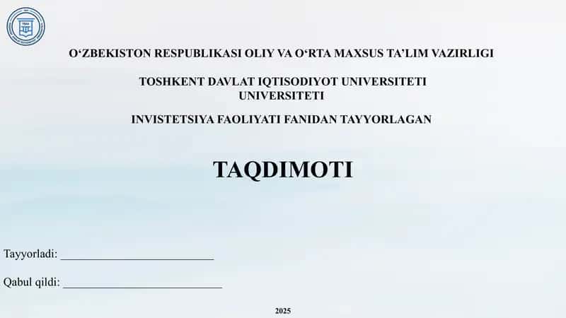 Ozarbayjon davlatining investatsiya tahlili