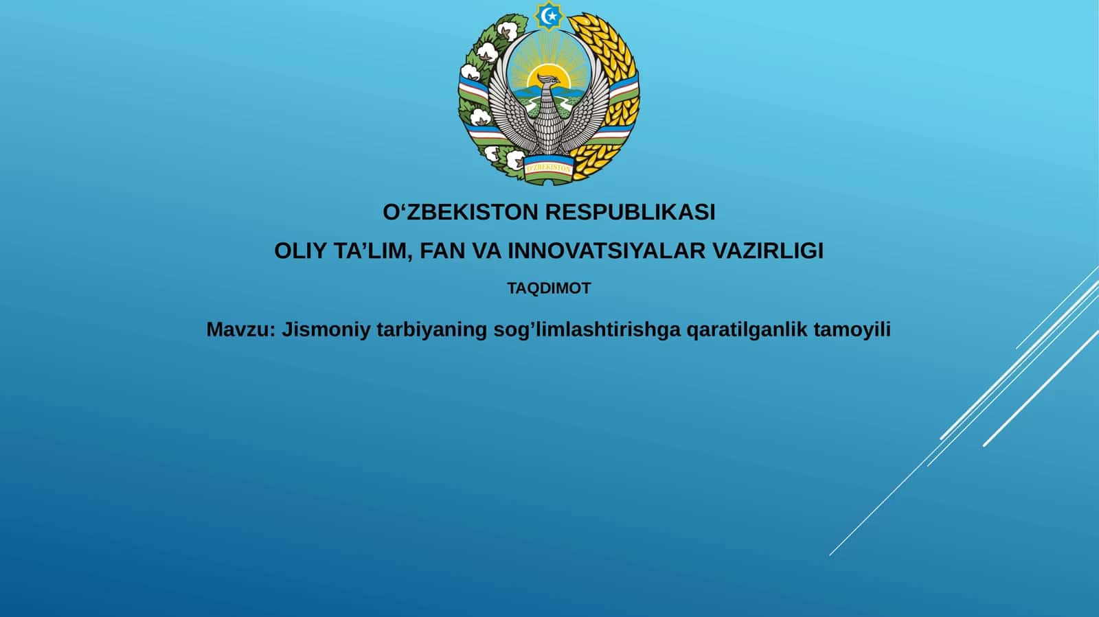 Jismoniy tarbiyaning sog'lomlashtirishga qaratilganlik tamoyili