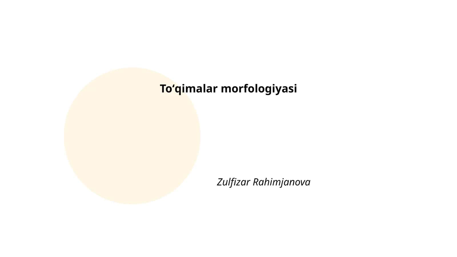 Toʻqimalar morfologiyasi