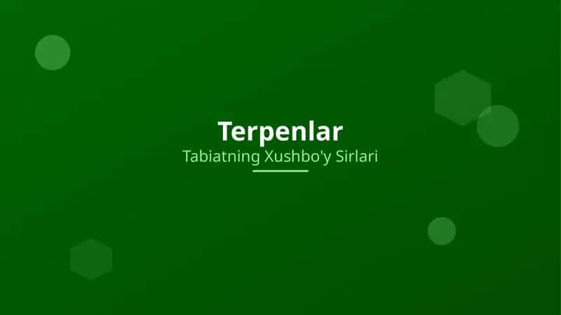 Terpenlar