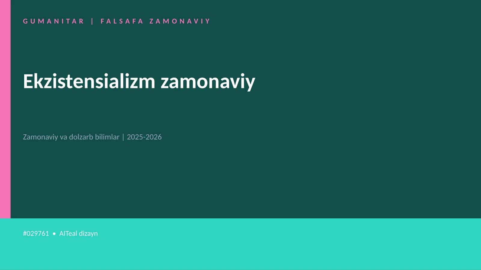 Ekzistensializm zamonaviy