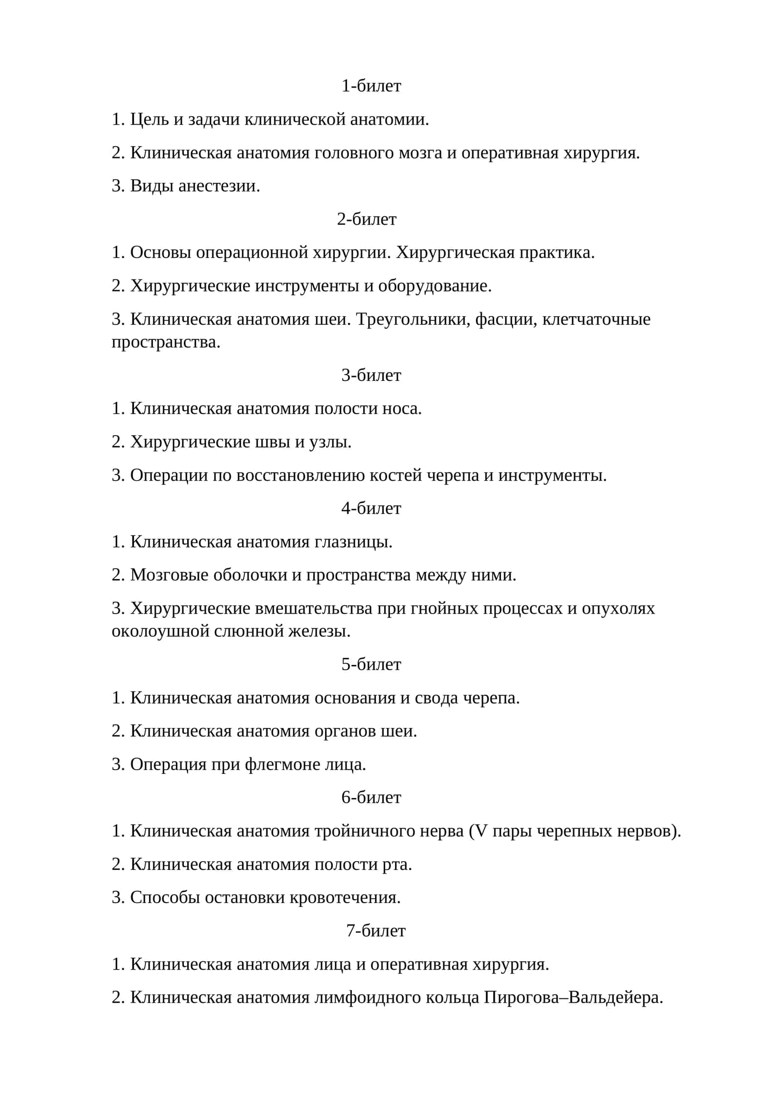 Клиническая анатомия и оперативная хирургия
