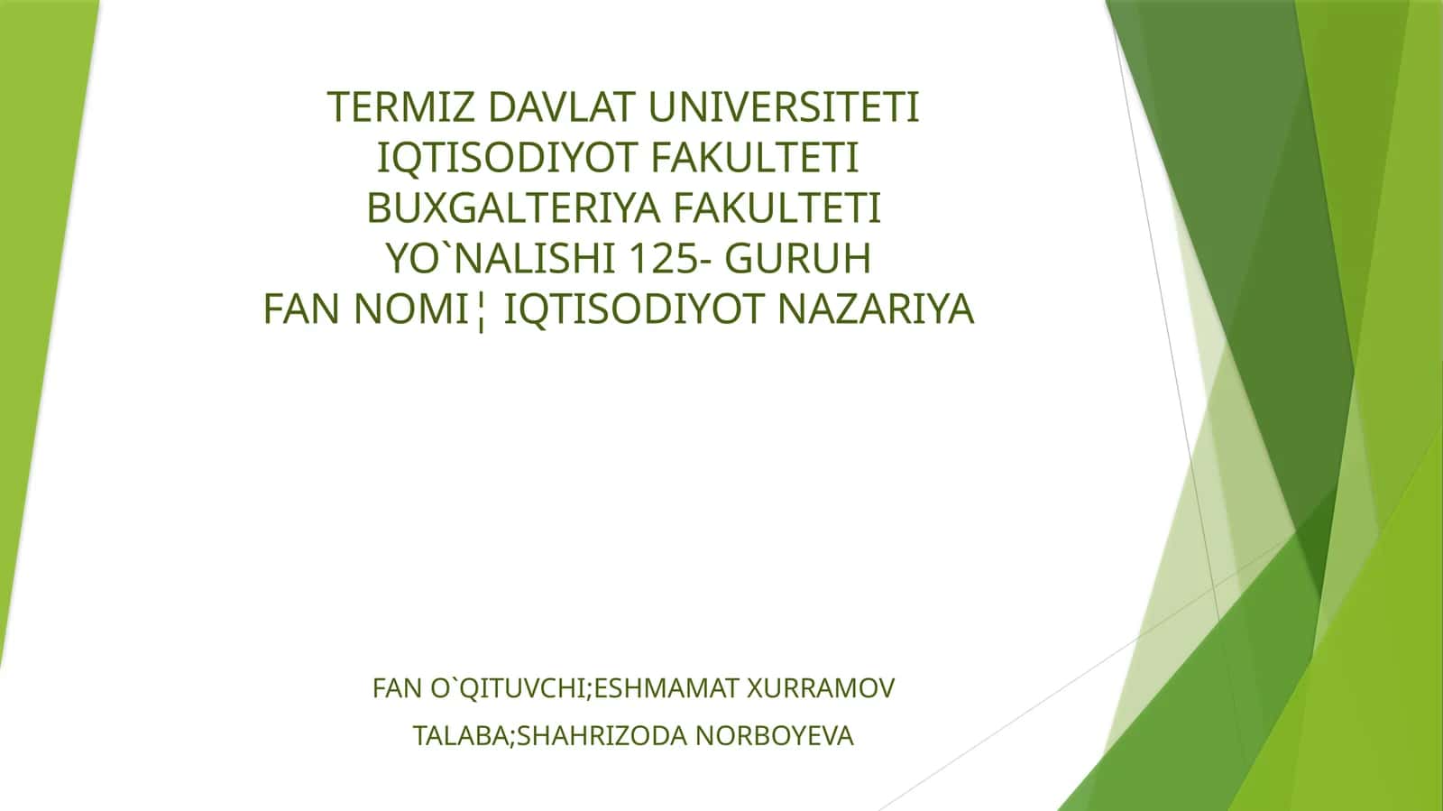 IQTISODIY JAMG`ARISHNING MOHIYATI OMILLARI VA SAMARADORLIGI