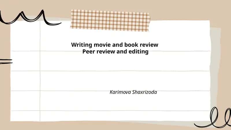 Writing movie and book review