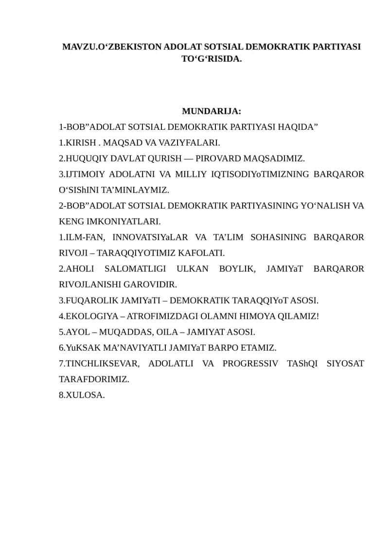 Oʻzbekiston Adolat Sotsial Demokratik Partiyasi