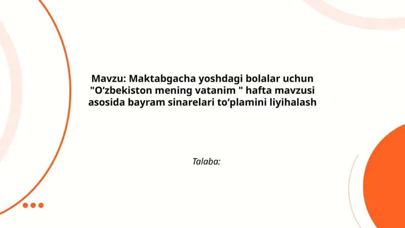 Oʻzbekiston mening vatanim