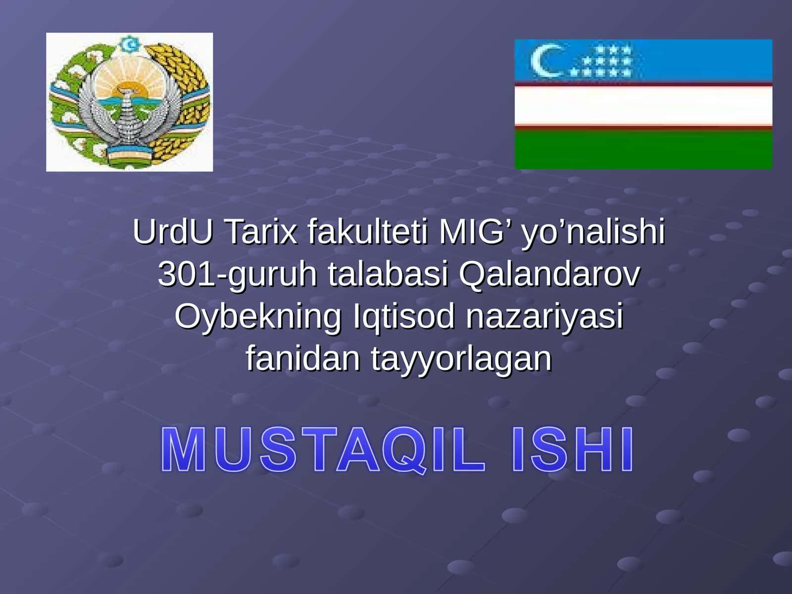 Iqtisodiy o’sishni investitsiyalash