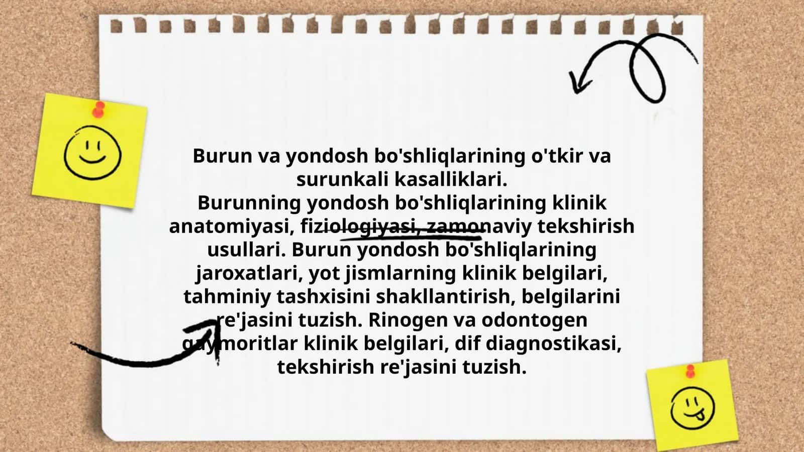Burun va yondosh bo'shliqlarining o'tkir va surunkali kasalliklari