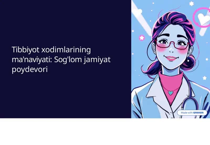 Tibbiyot xodimlarining ma'naviyati: Sog'lom jamiyat poydevori