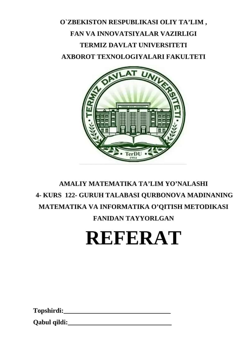 INFORMATIKA DARSLARIDA OCHIQ ONLINE KURSLARDAN FOYDALANISH METODIKASI