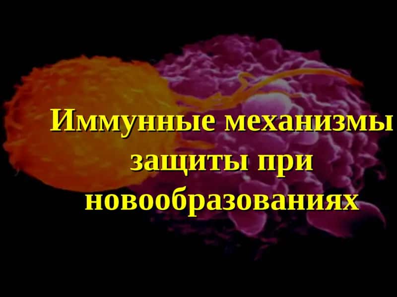 Иммунные механизмы защиты при новообразованиях