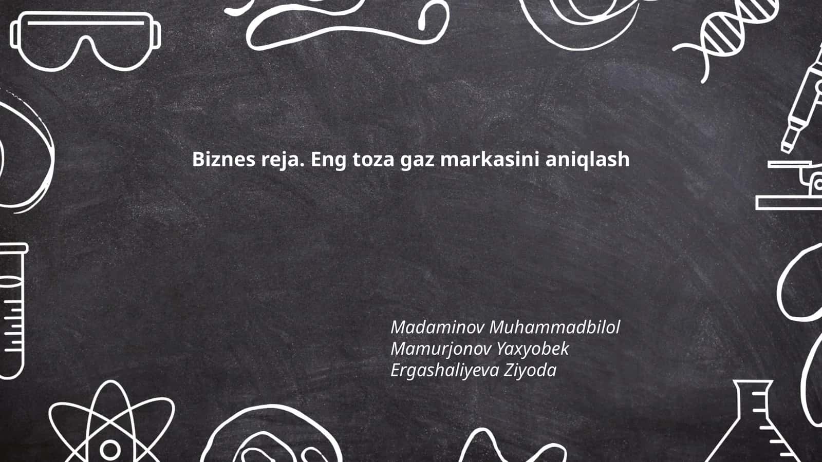 Biznes reja. Eng toza gaz markasini aniqlash