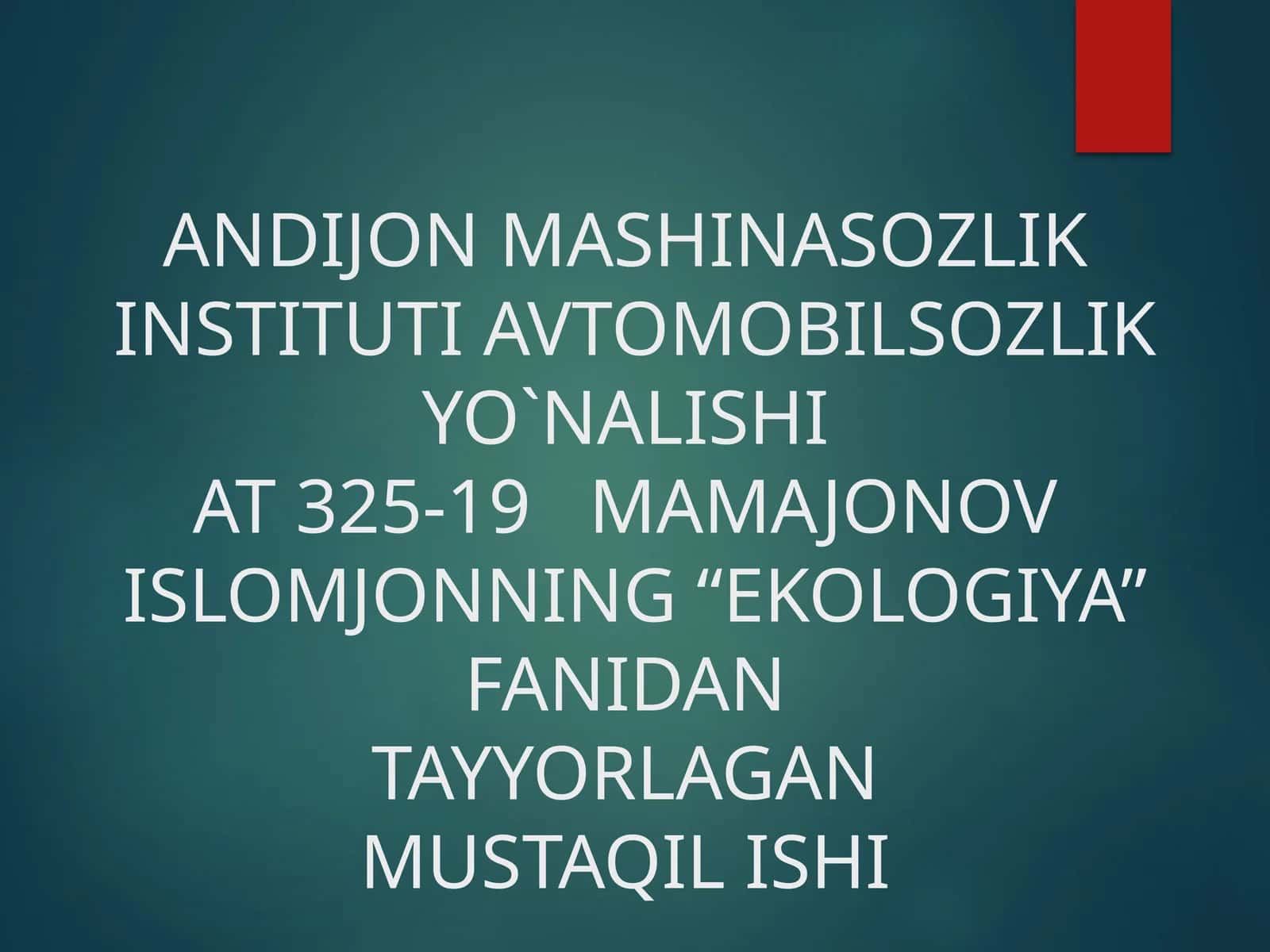 MUQOBIL ENERGIYA MANBALARI