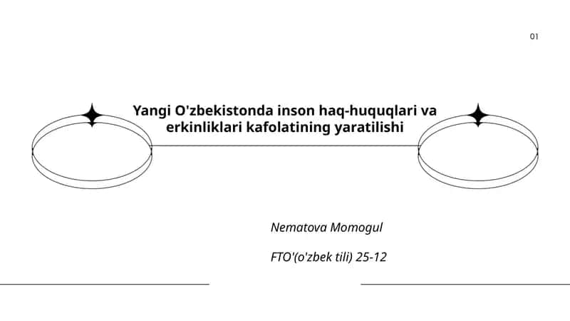 Yangi O'zbekistonda inson haq-huquqlari va erkinliklari kafolatining yaratilishi