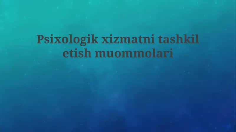 Psixologik xizmatlar tashkiloti