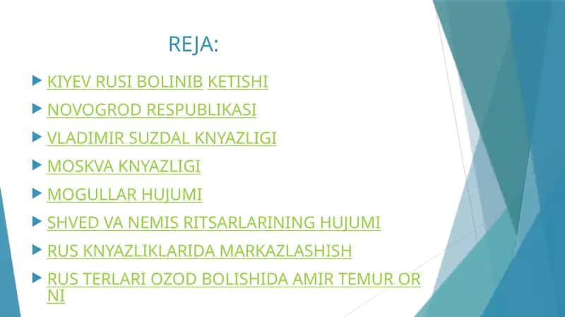 RUS KNYAZLIKLARIDA IJTIMOIY SIYOSIY HAYOT