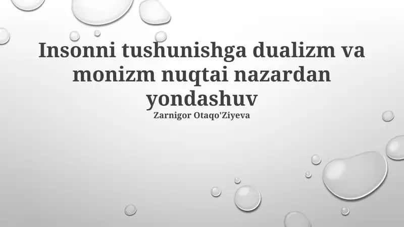 Monizm: Uyquning Neyrologik Asoslari