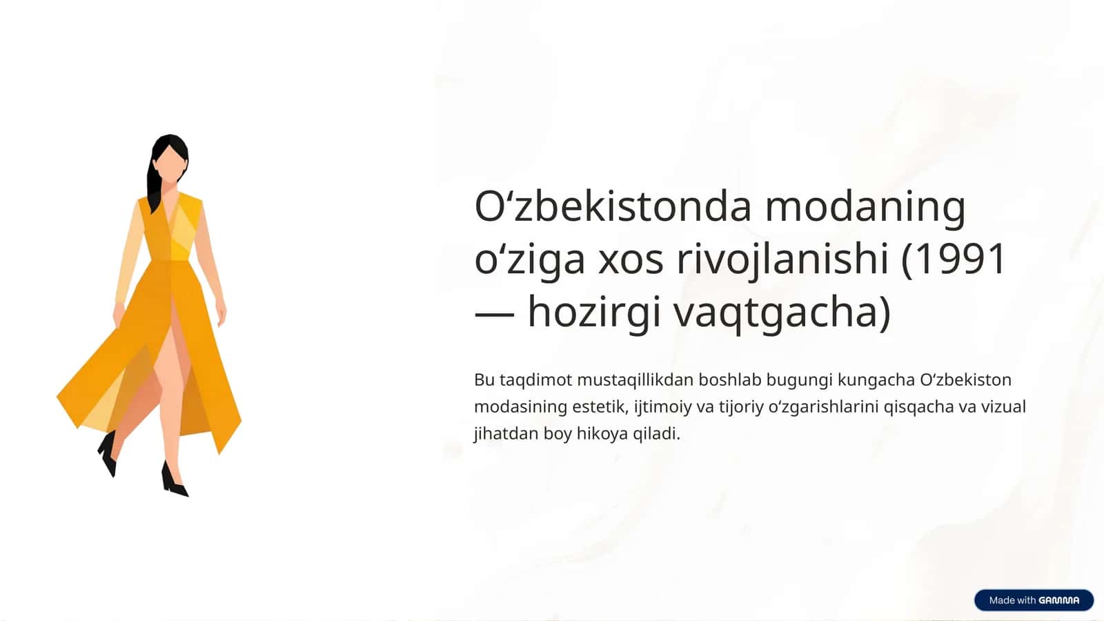 Oʻzbekistonda modaning oʻziga xos rivojlanishi (1991 — hozirgi vaqtgacha)