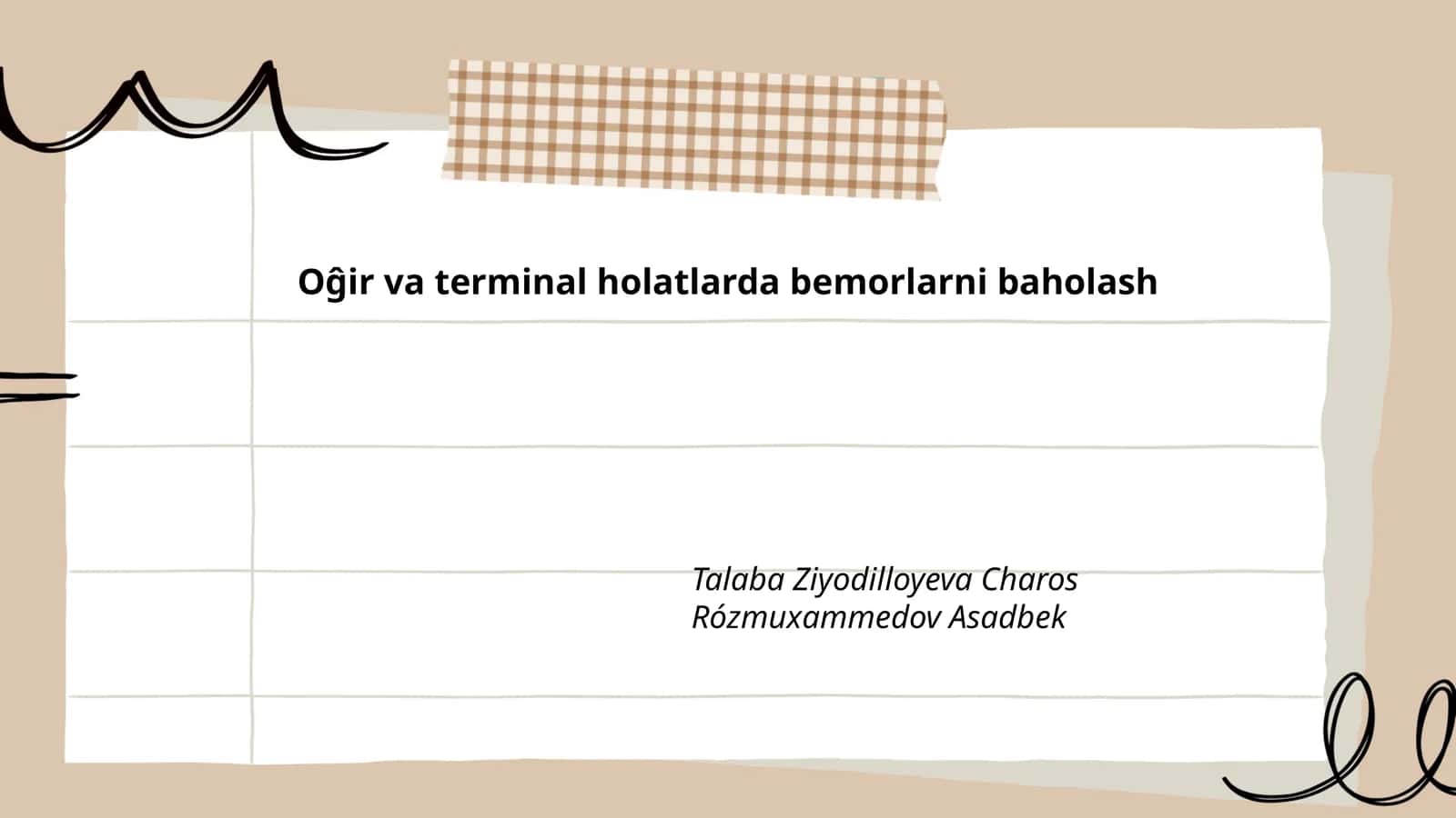 Og'ir holatlarda shoshilinch tibbiy yordam