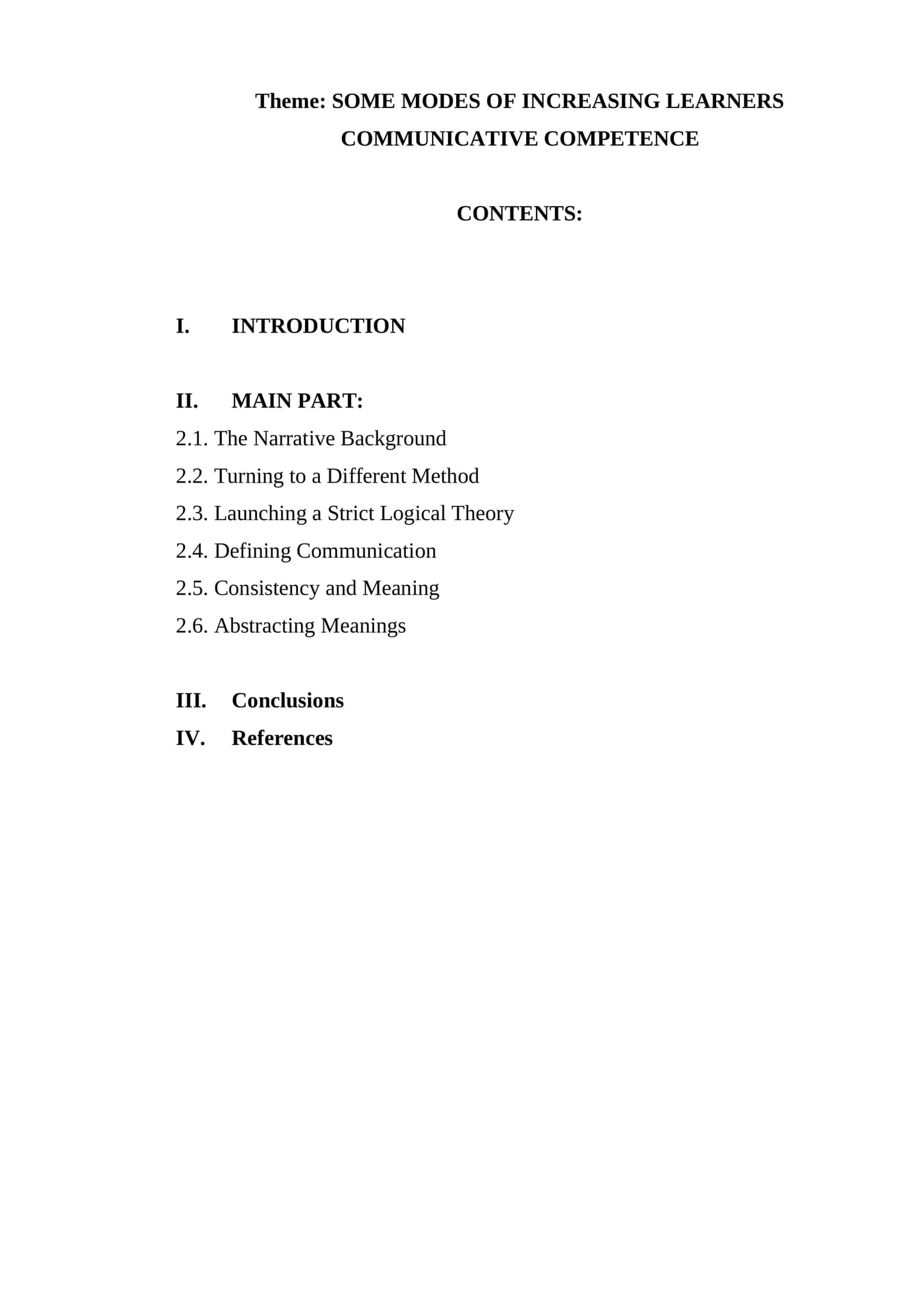 Some modes of increasing learners communicative competence