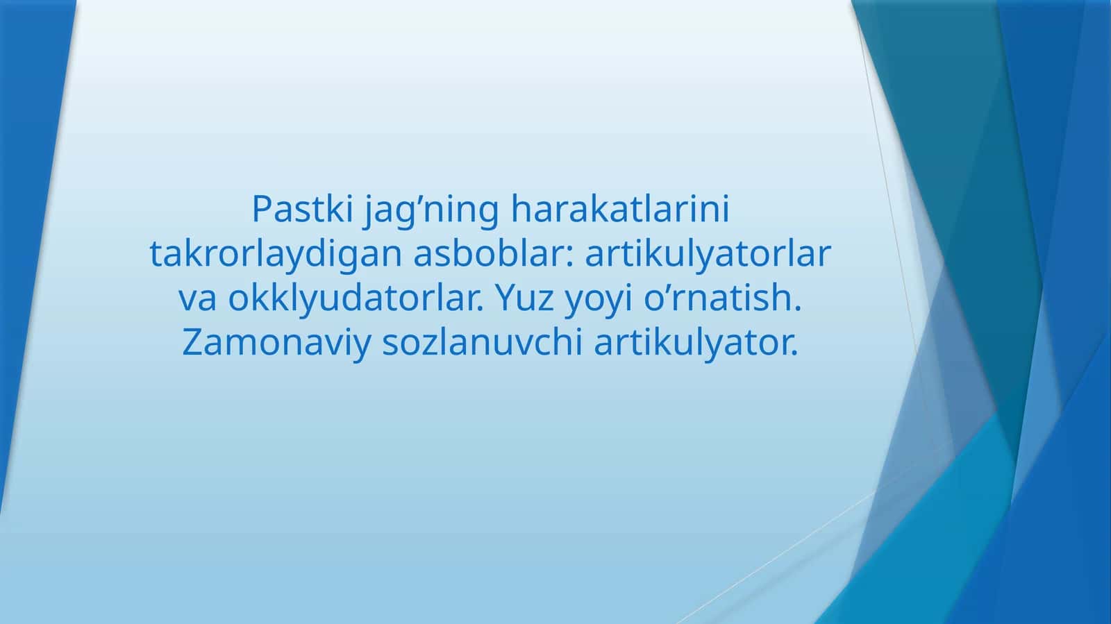 Stomatologik artikulyator