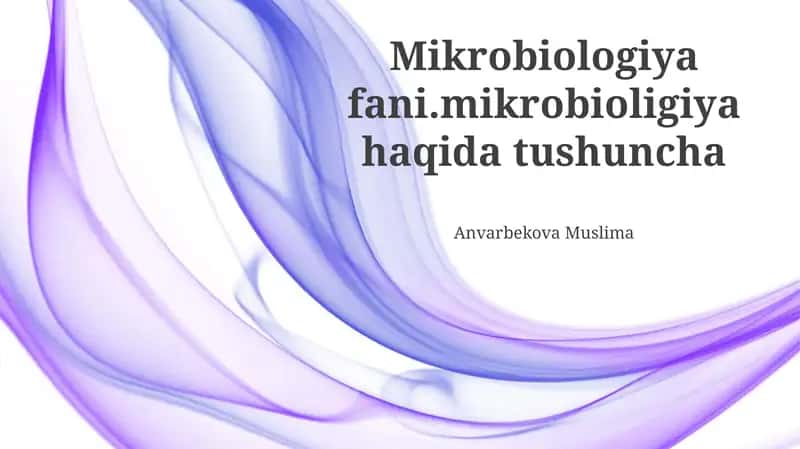 Mikrobiologiya fani