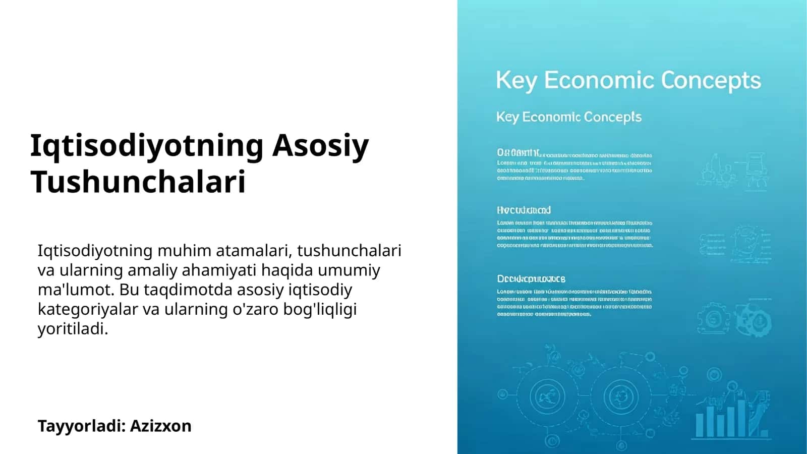 Iqtisodiyotning Asosiy Tushunchalari