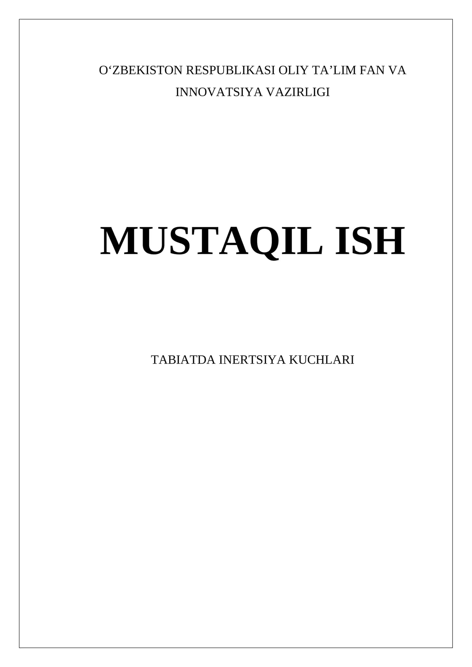 Inersiya kuchlari