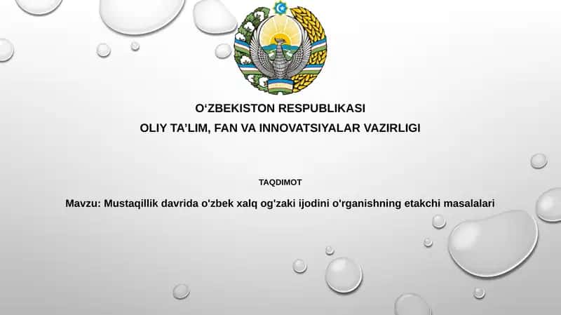 Mustaqillik davrida oʻzbek folklorshunosligi