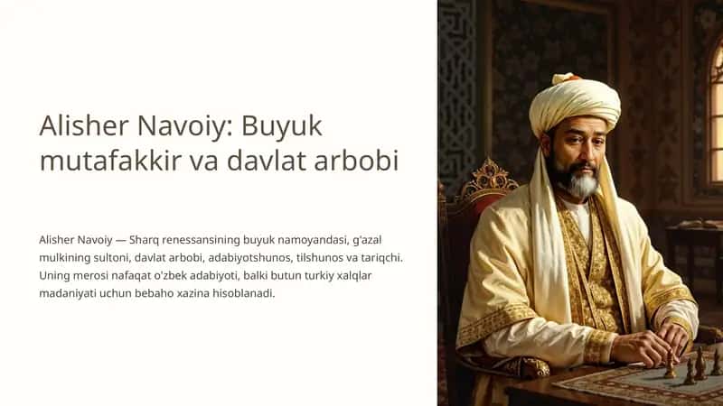 Alisher Navoiy: Buyuk mutafakkir va davlat arbobi