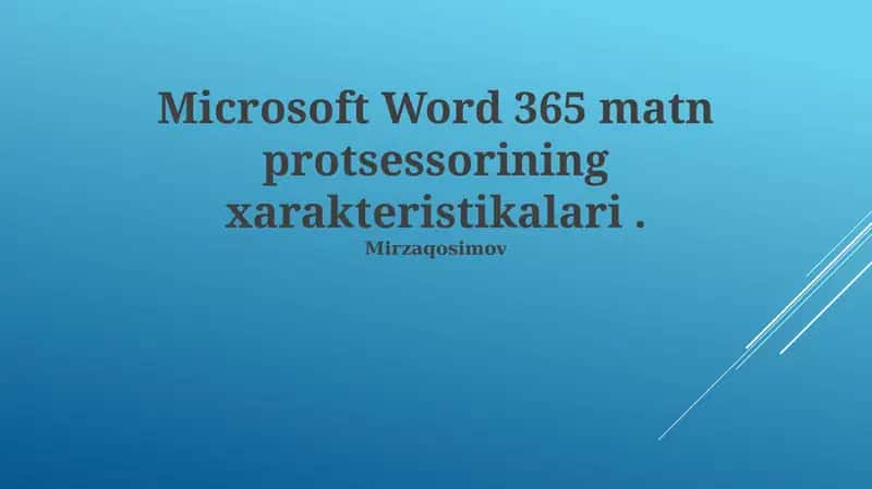 Microsoft Word 365