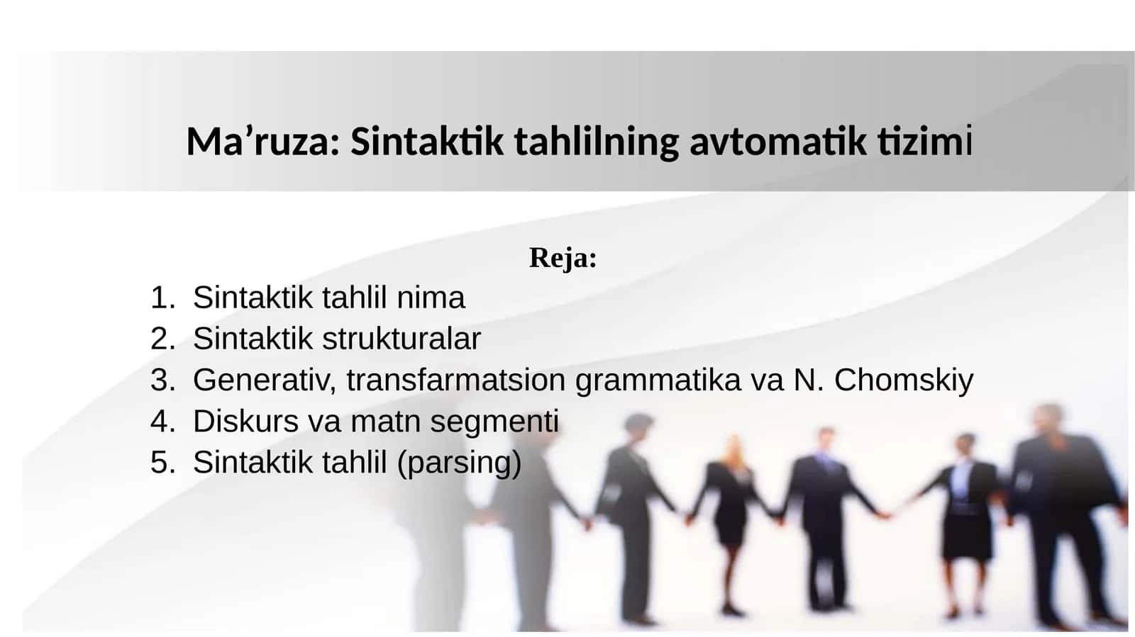 Sintaktik tahlilning avtomatik tizimi