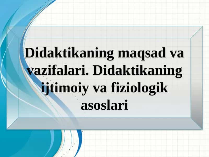 Didaktika (ta'lim nazariyasi)