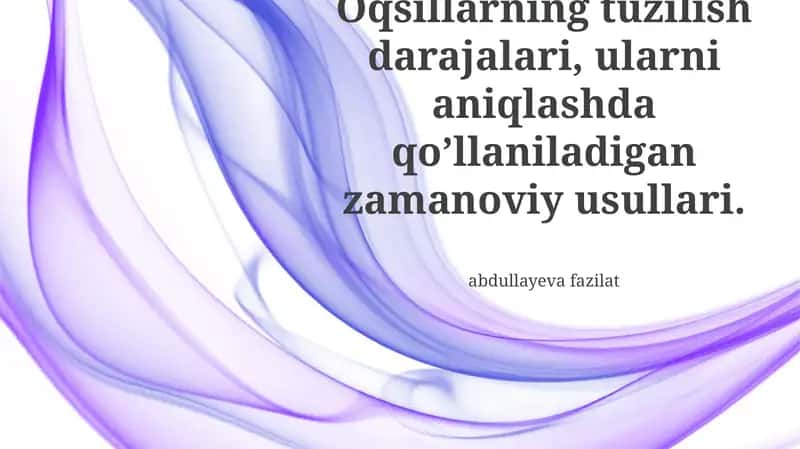 Oqsil strukturasi darajalari