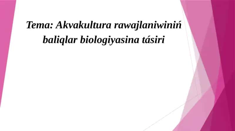 Balıqshılıq
